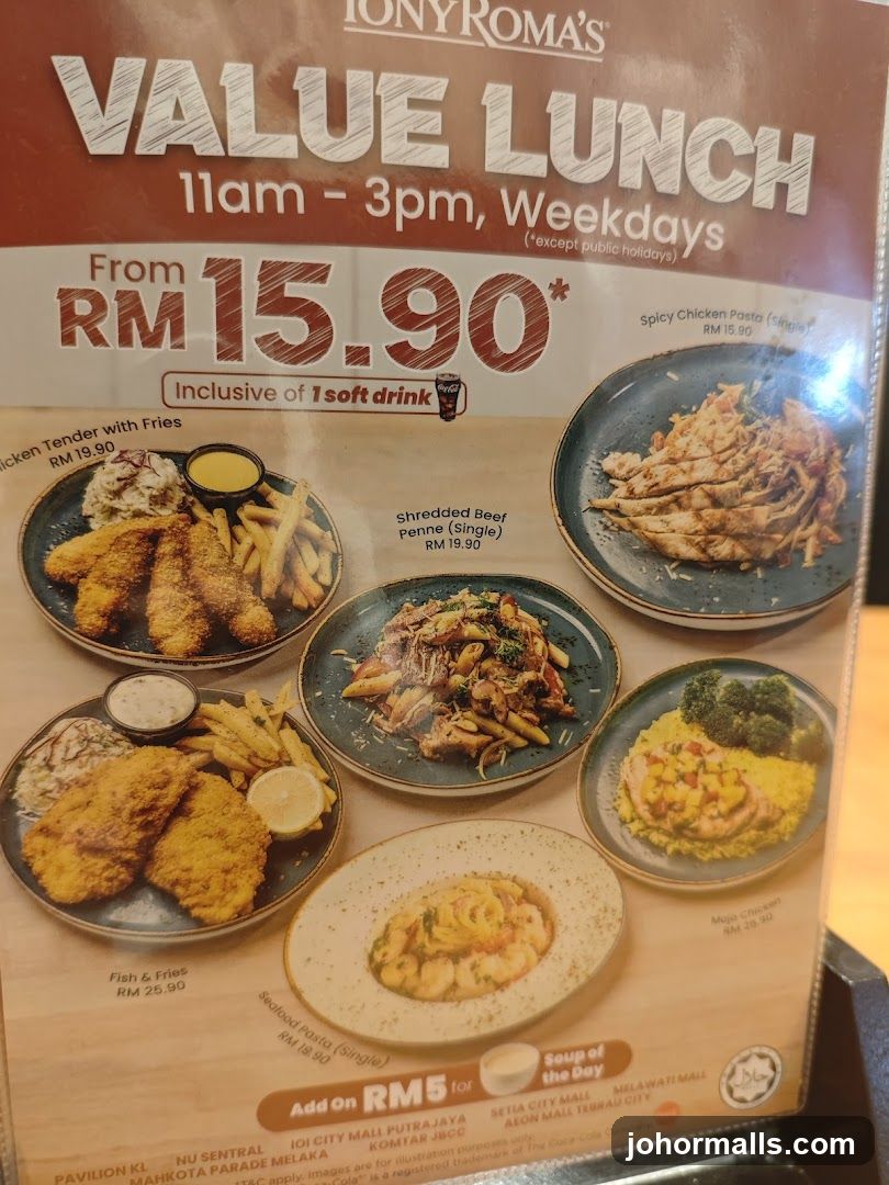 Tony Roma's Value Lunch
