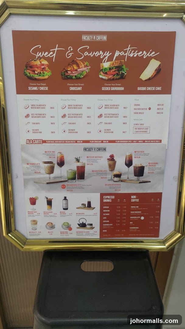 Faculty of Caffeine Sweet & Savory Patisserie Menu