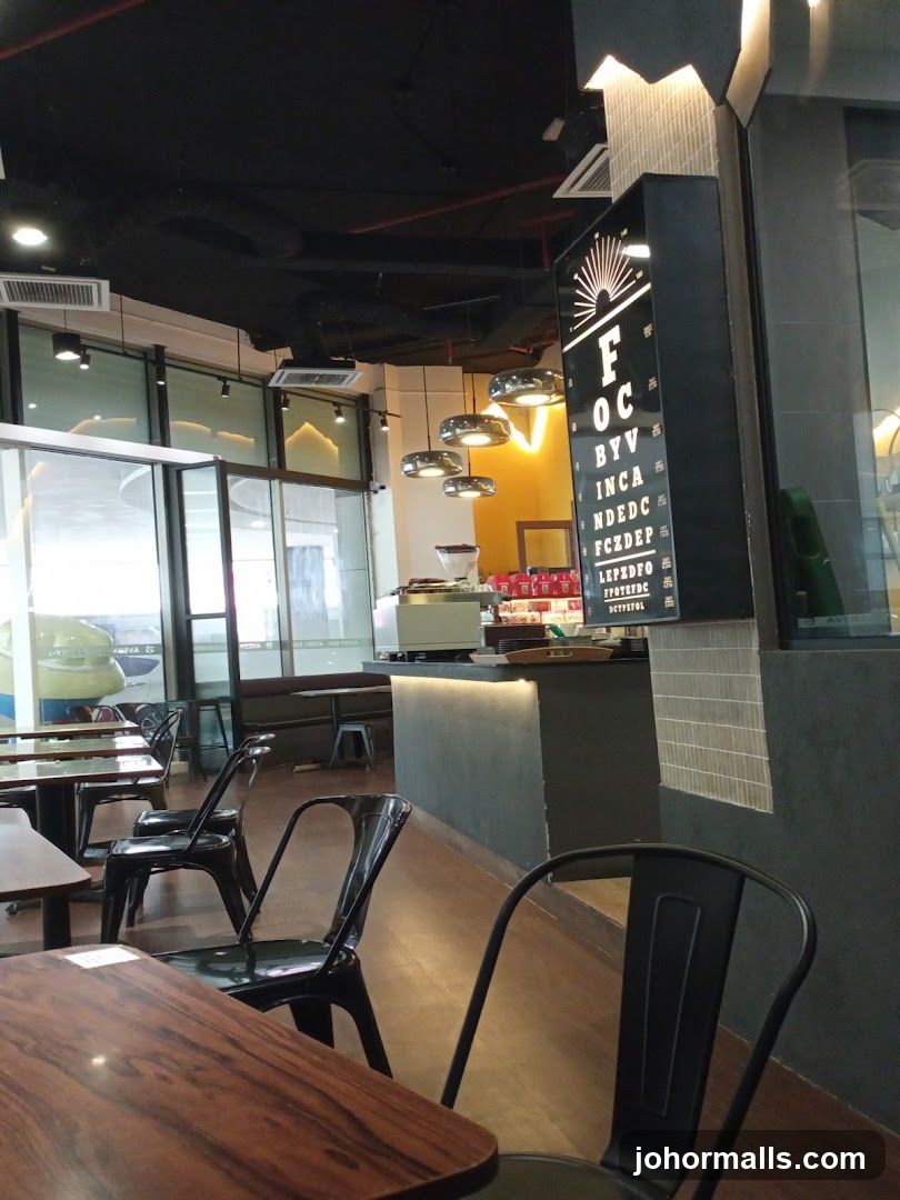 Cafe Interior with Menu Board