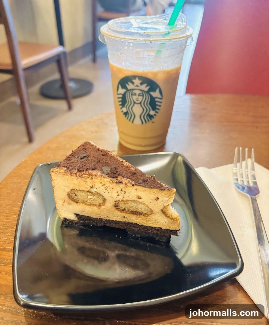 Tiramisu and Iced Coffee