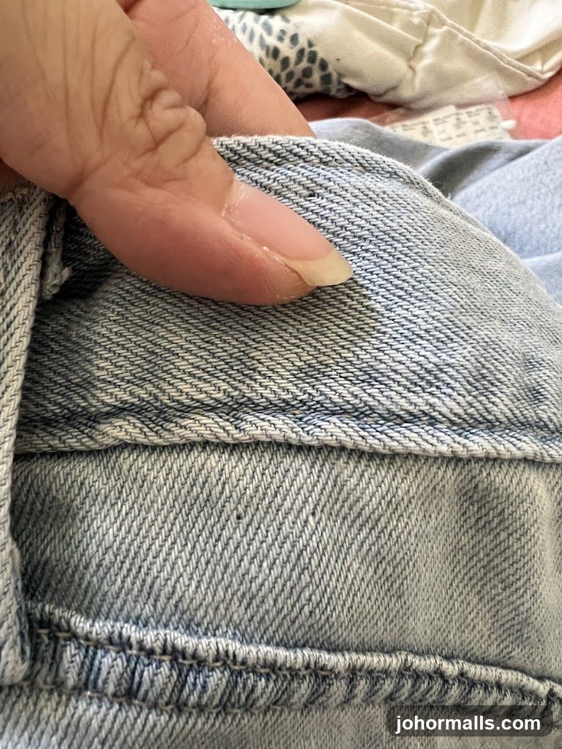 Close-up of Denim Fabric