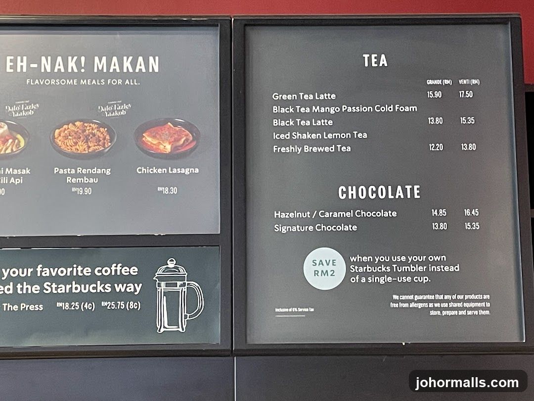 Starbucks Menu