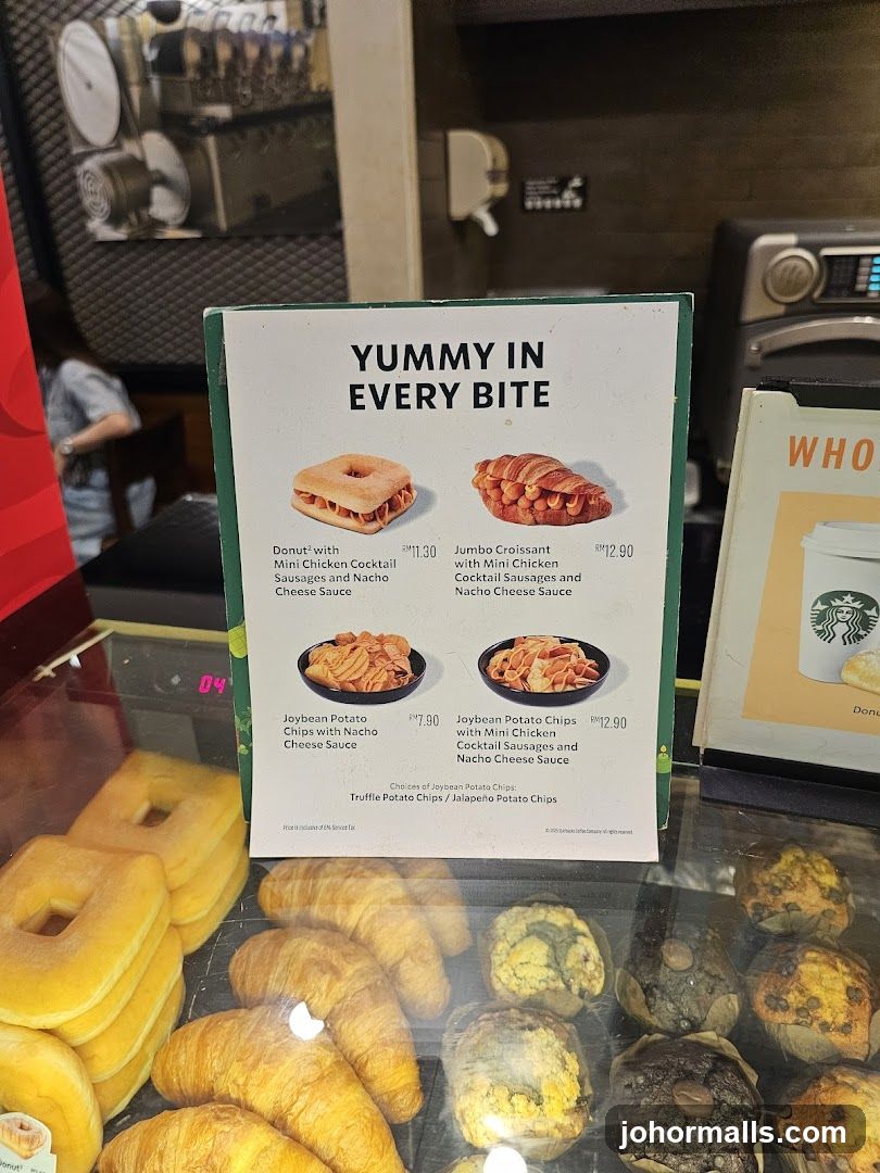 Food display with menu