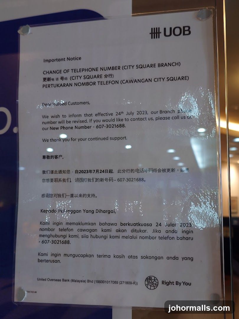 UOB Important Notice
