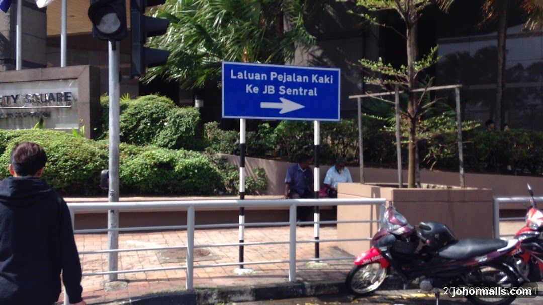 Street Scene with Signage and Motorcycles