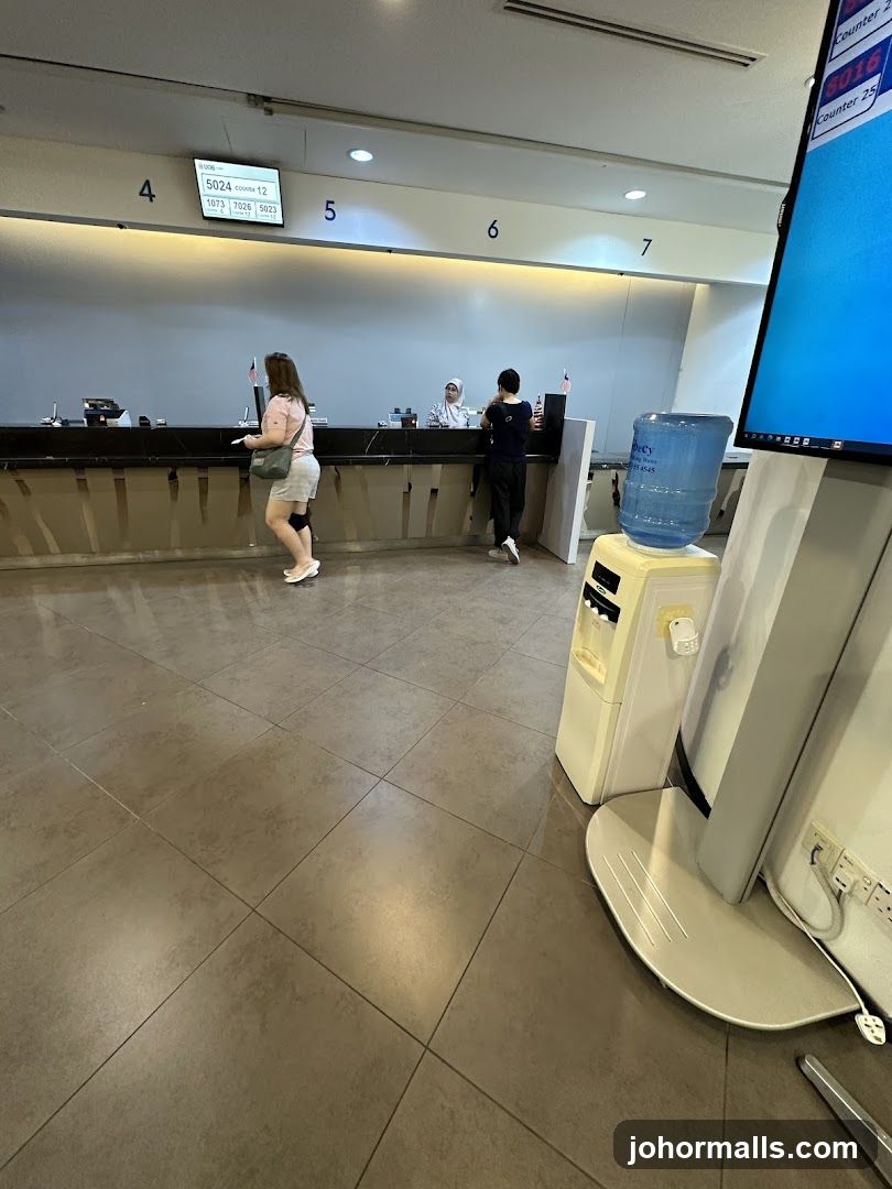 Service Counter with Queue Display