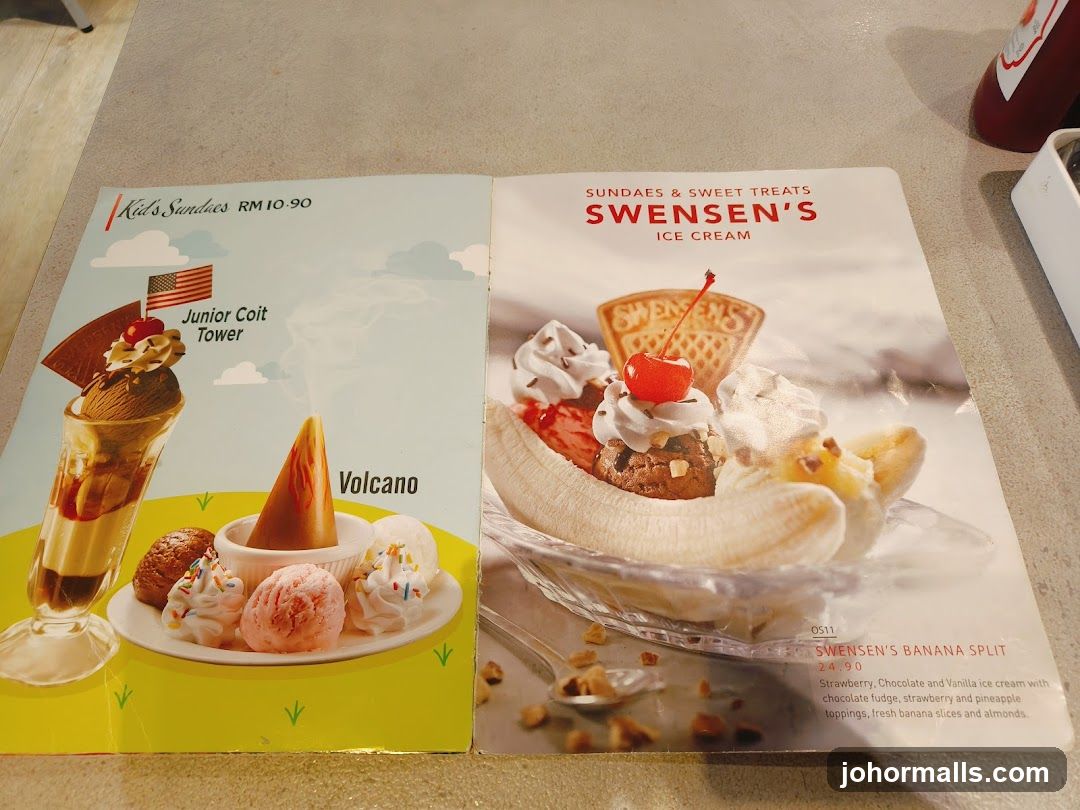 Swensen's Ice Cream Menu
