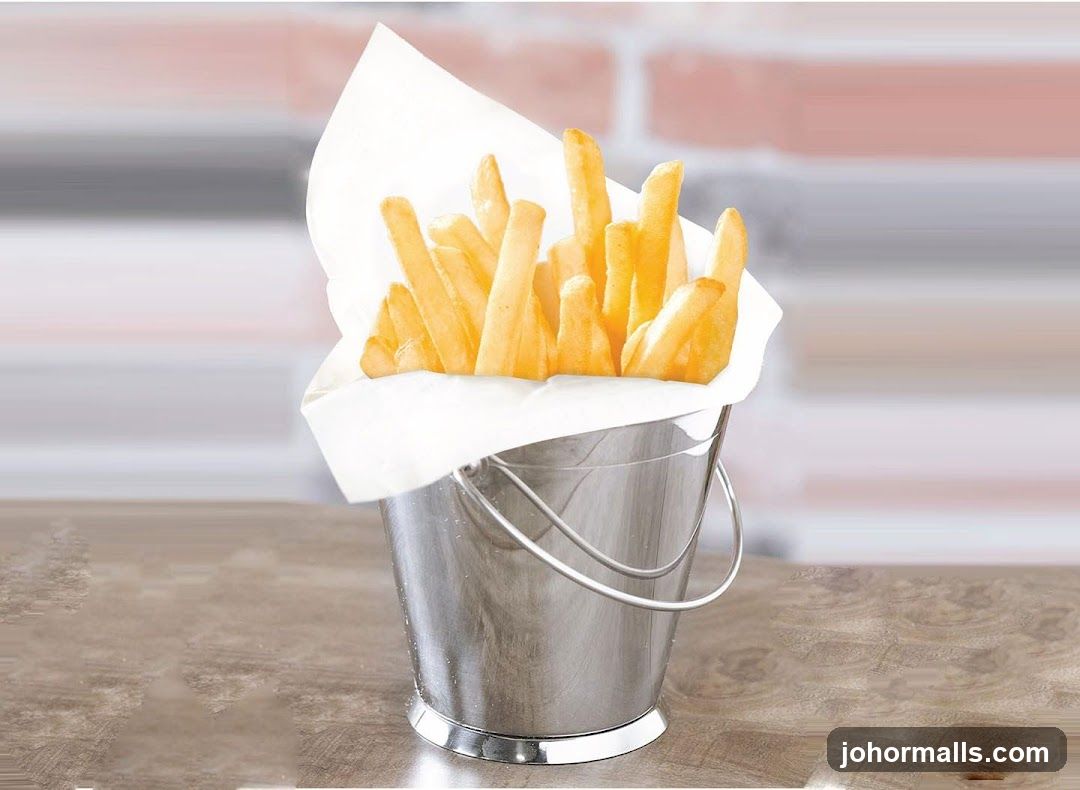 French Fries in a Metal Bucket