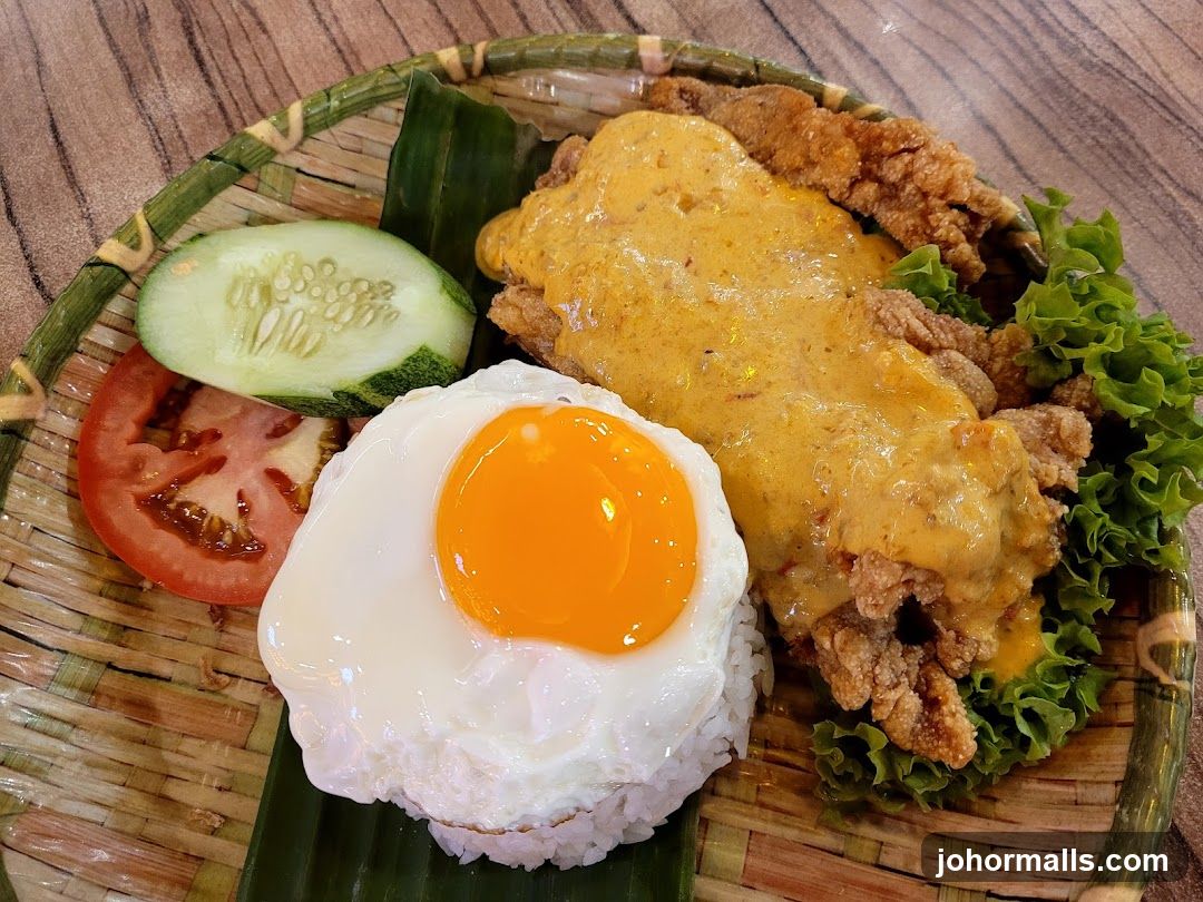 Fried Chicken with Rice and Egg