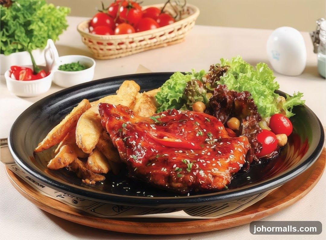BBQ Chicken with Fries and Salad