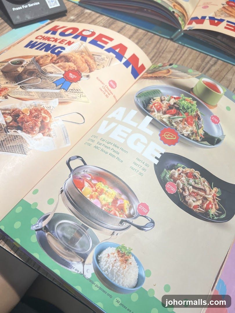 Korean Chicken Wing Menu