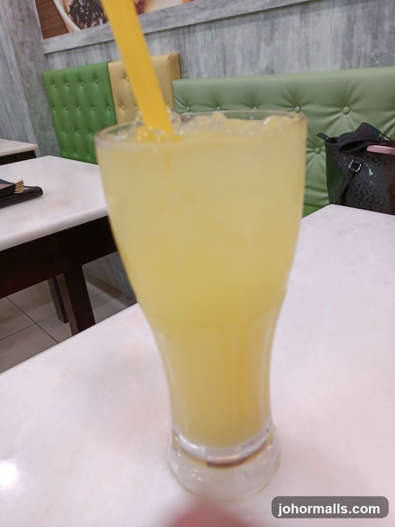 Yellow Drink with Ice