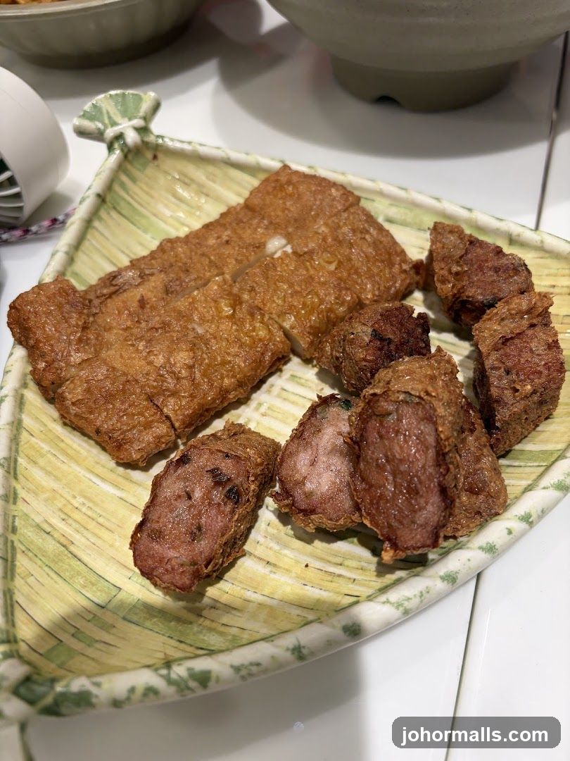 Fried Meat Rolls and Slices
