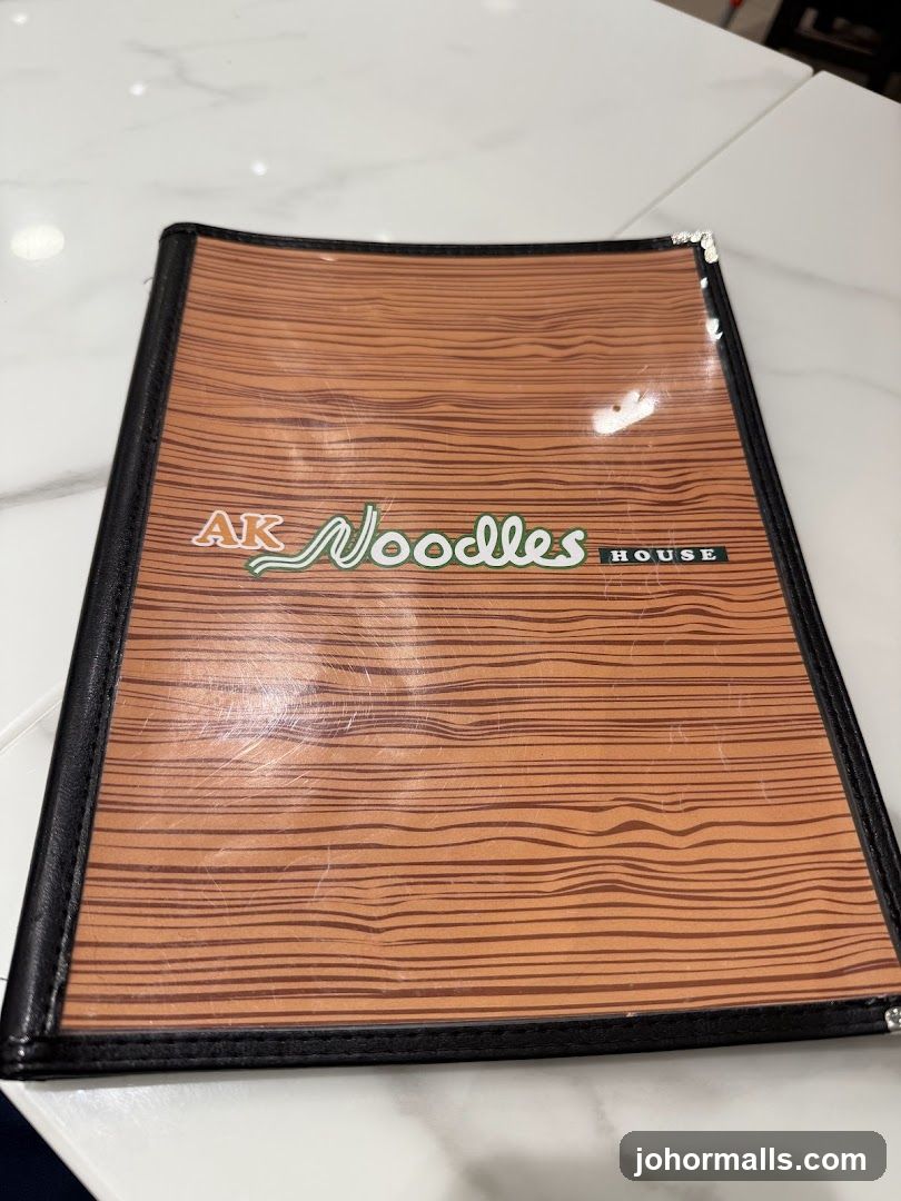 AK Noodles House Menu