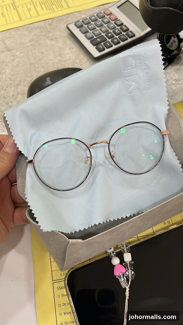 Eyeglasses and Cleaning Cloth