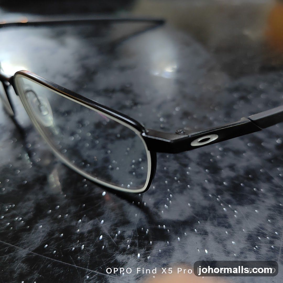 Eyeglasses on a textured surface