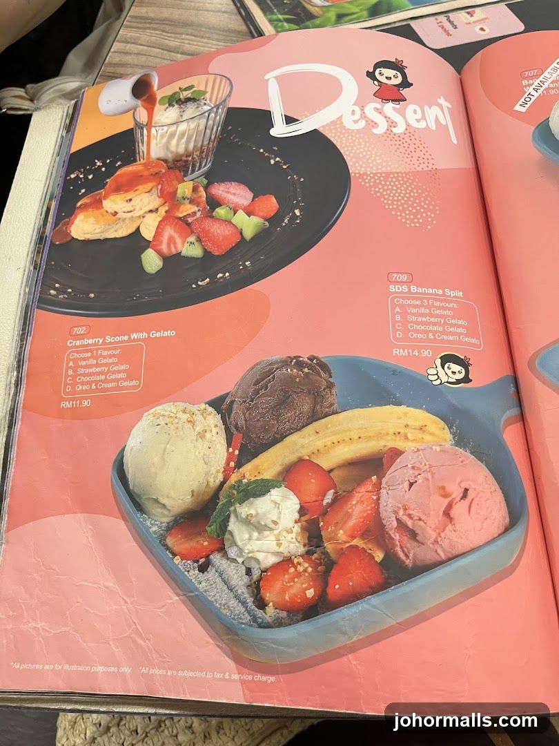 Dessert Menu