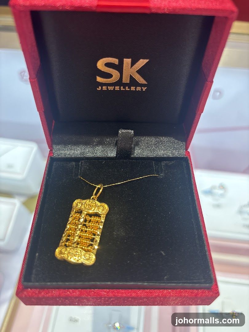 Gold Abacus Pendant