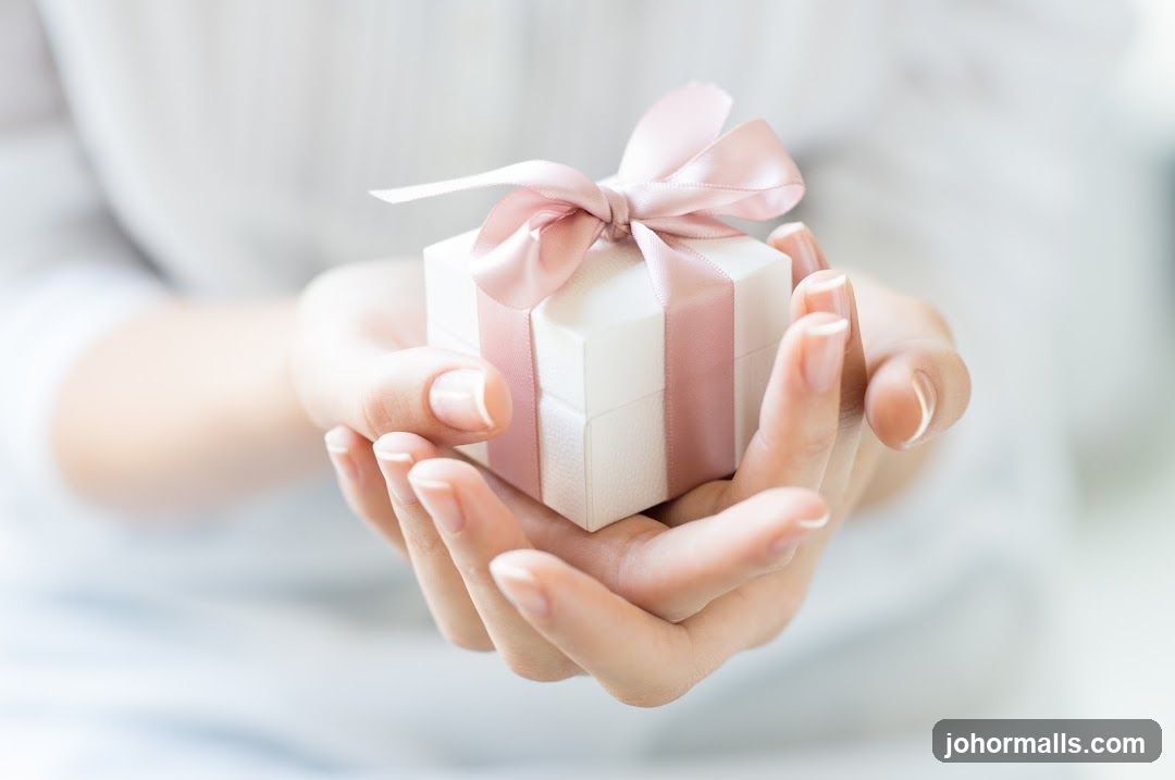 Hands holding a gift box
