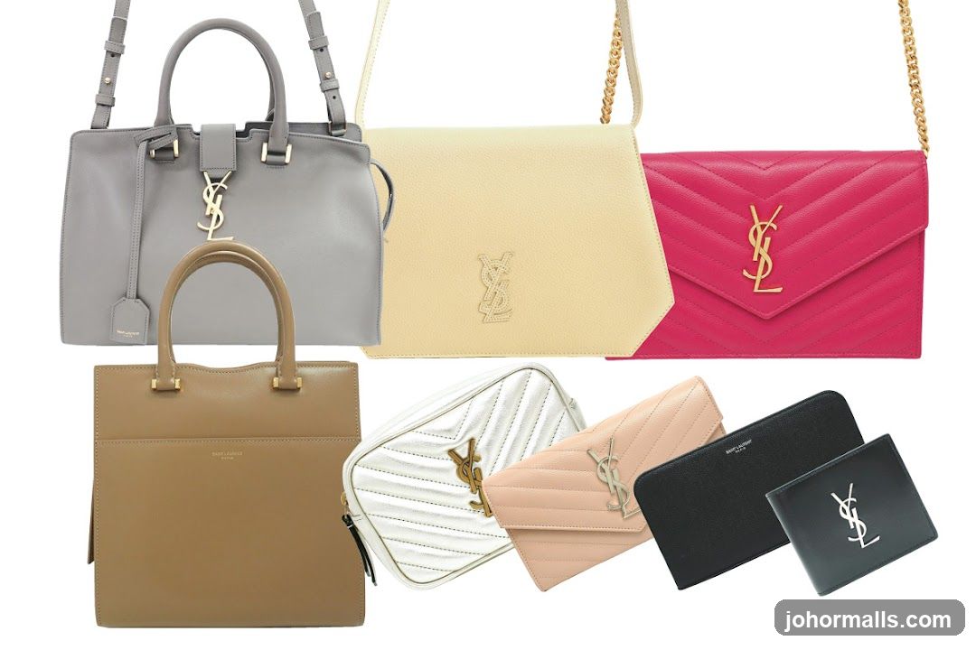 Assortment of Luxury Handbags and Wallets