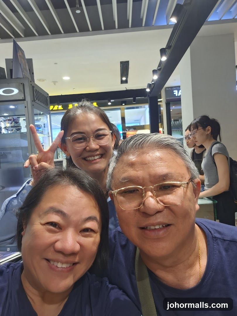 Three people taking a selfie