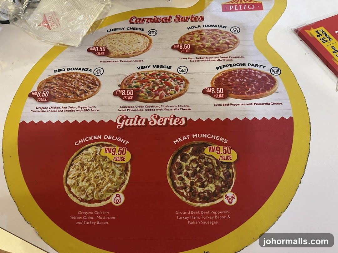 PEZZO Pizza Menu
