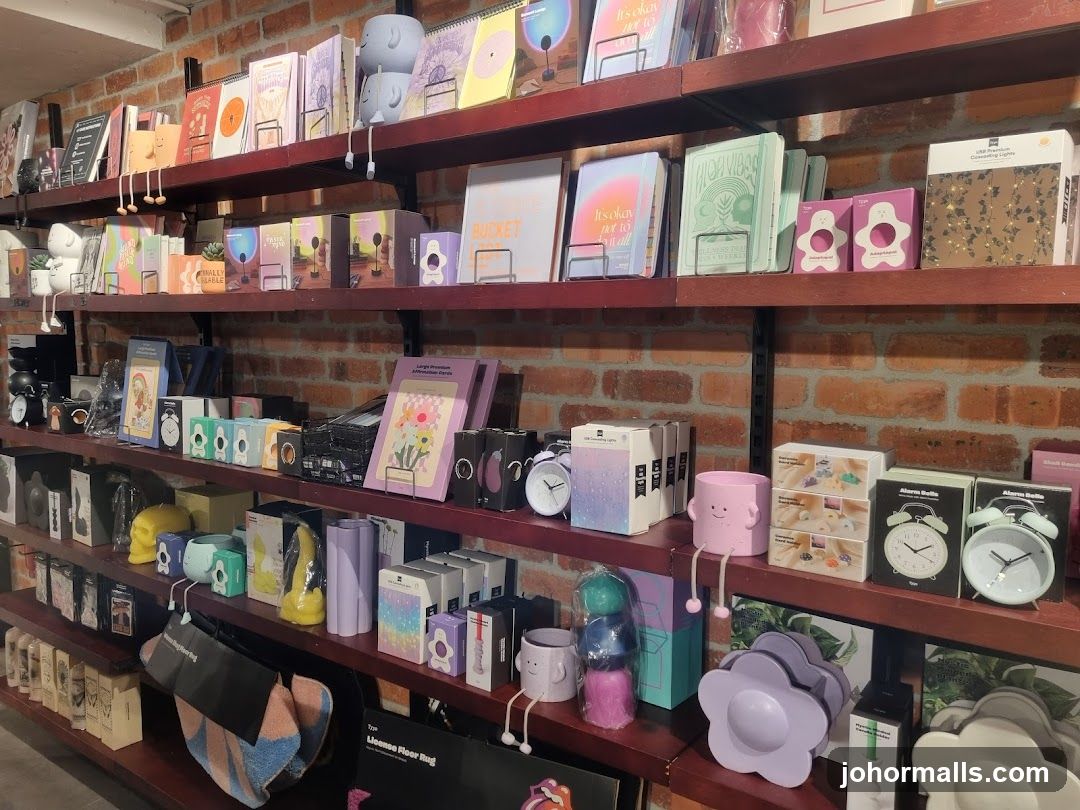 Shelves of merchandise