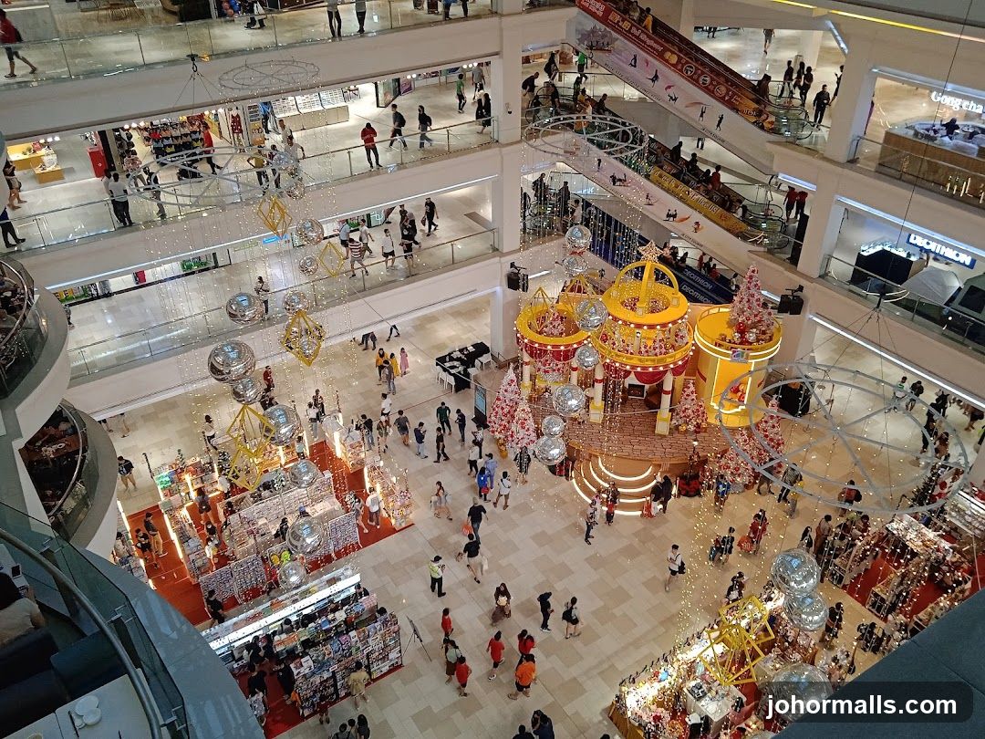 Mall Interior with Christmas Decorations