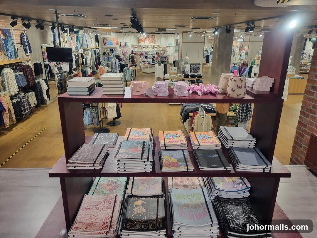 Notebooks and Apparel Display
