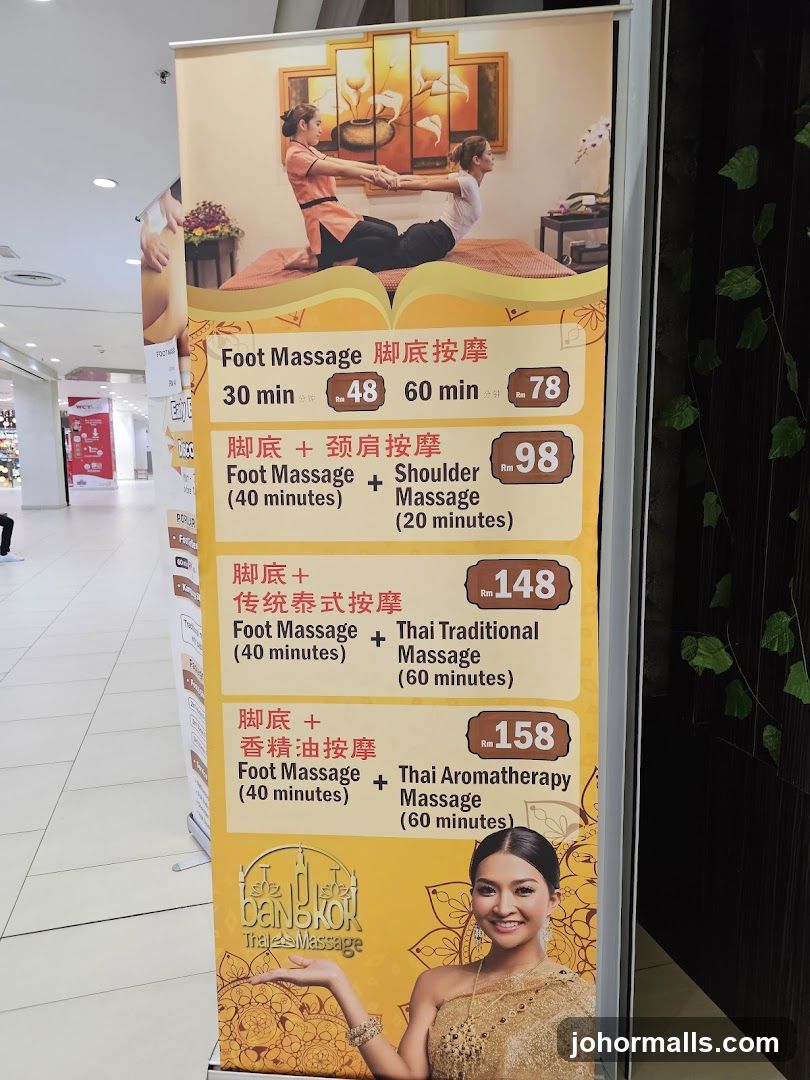 Bangkok Thai Massage Menu