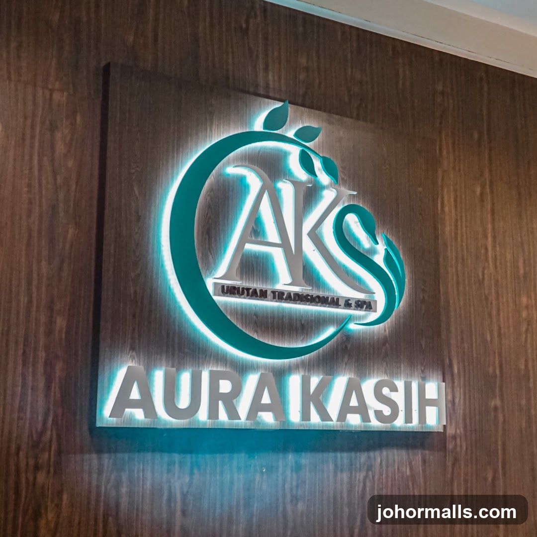Aura Kasih Spa Sign