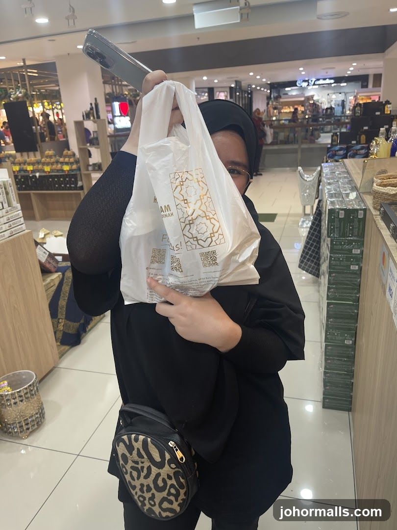 Woman holding a shopping bag