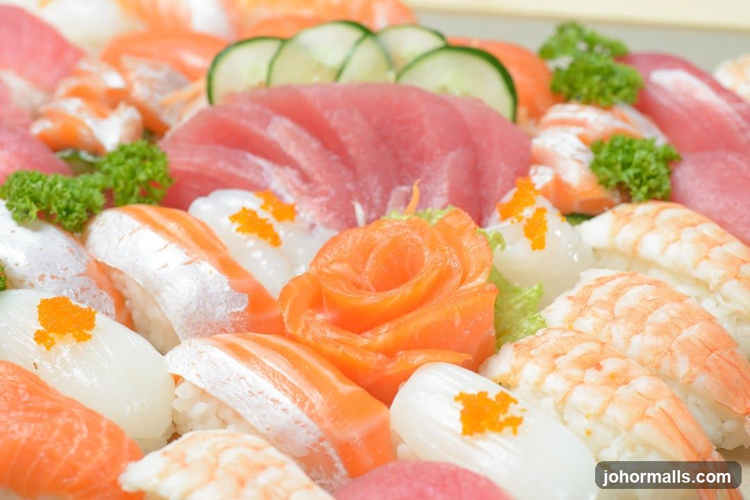 Assortment of Sushi and Sashimi