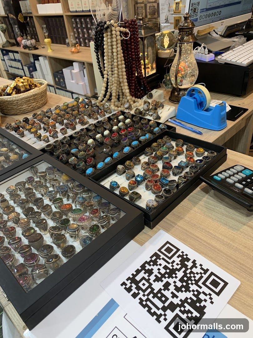 Display of Rings and Prayer Beads
