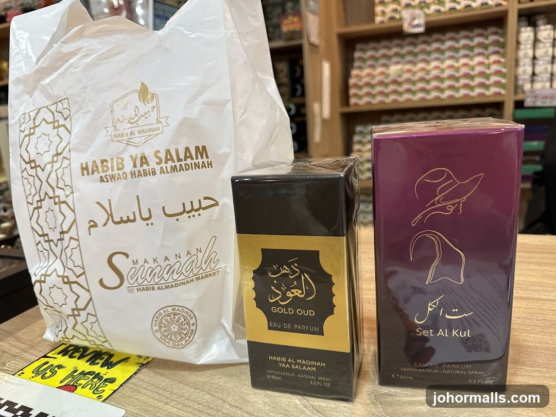 Perfume Bottles and Shopping Bag