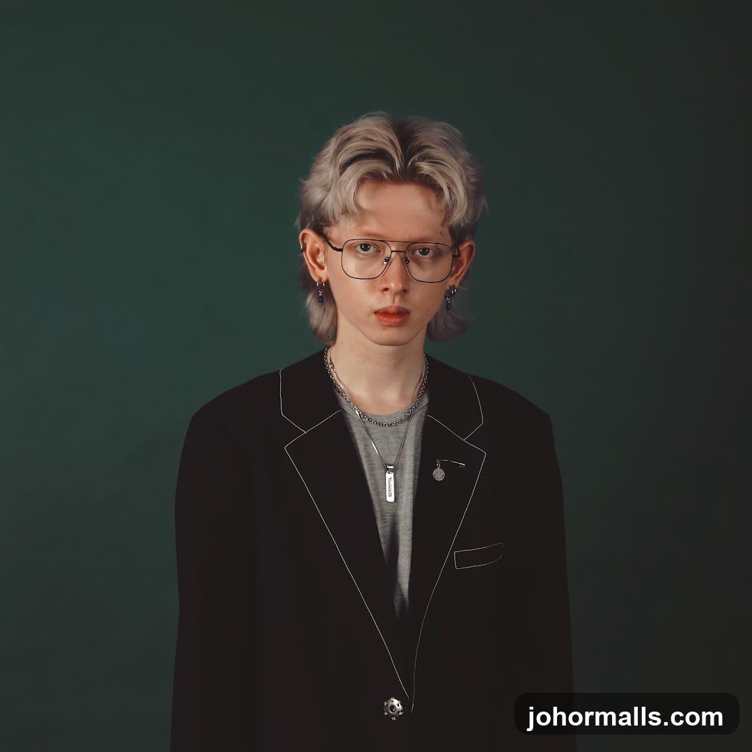 Portrait of a person with blonde hair and glasses