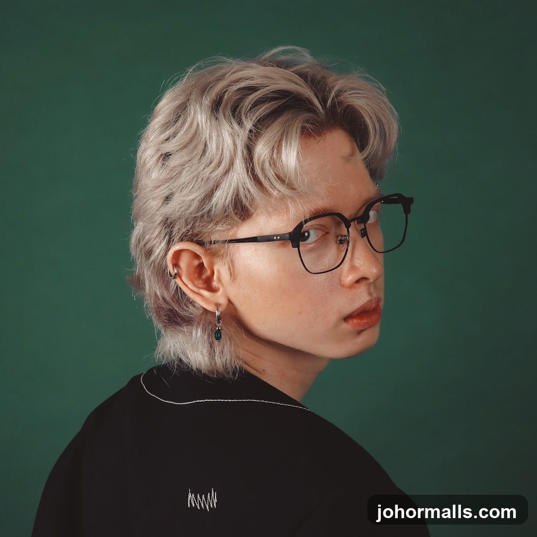 Portrait of a person with blonde hair and glasses
