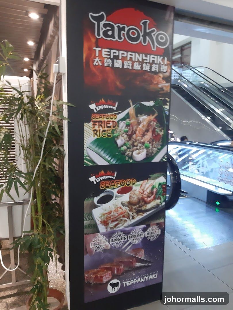 Taroko Teppanyaki Menu Display
