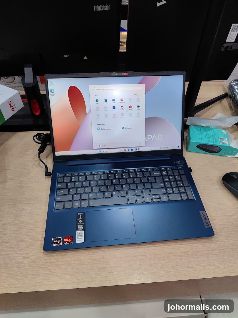 Laptop on a desk