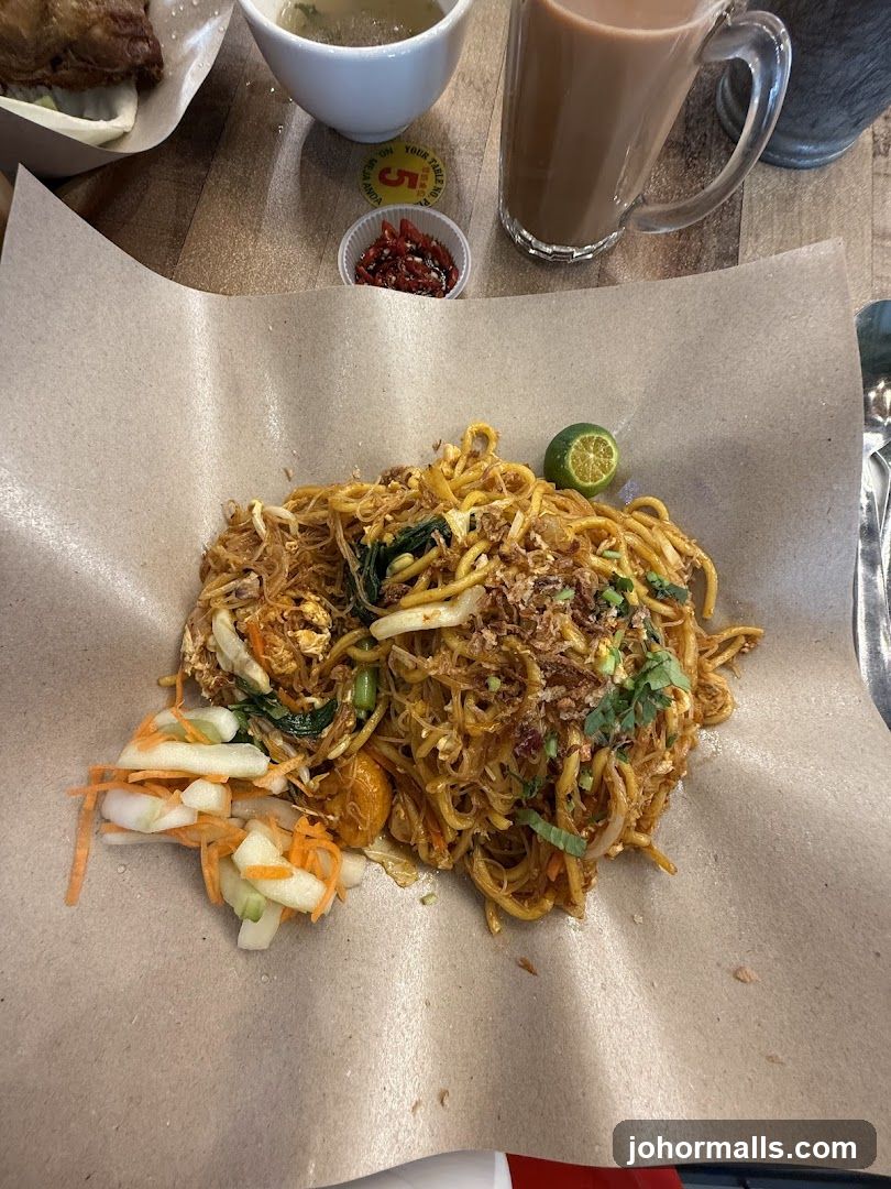 Noodles with Side Salad and Drink
