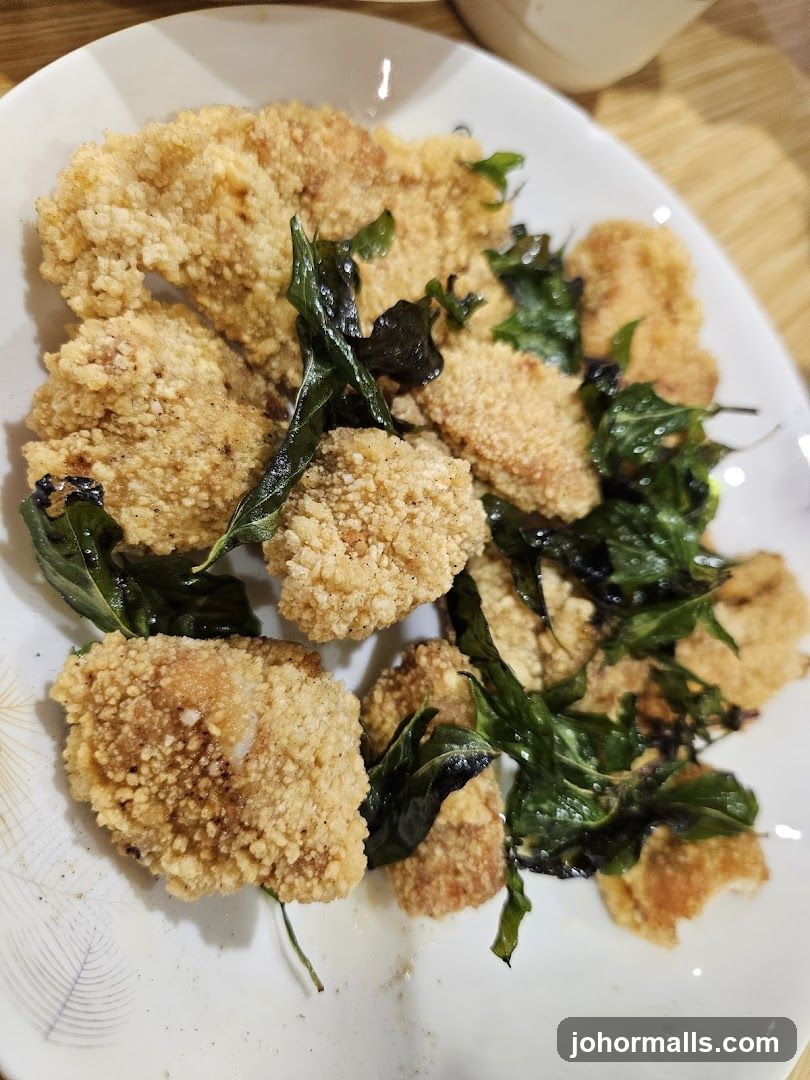Fried Chicken Bites with Basil