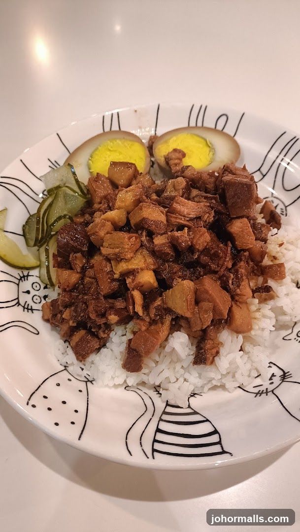 Braised Pork Rice with Eggs and Pickles