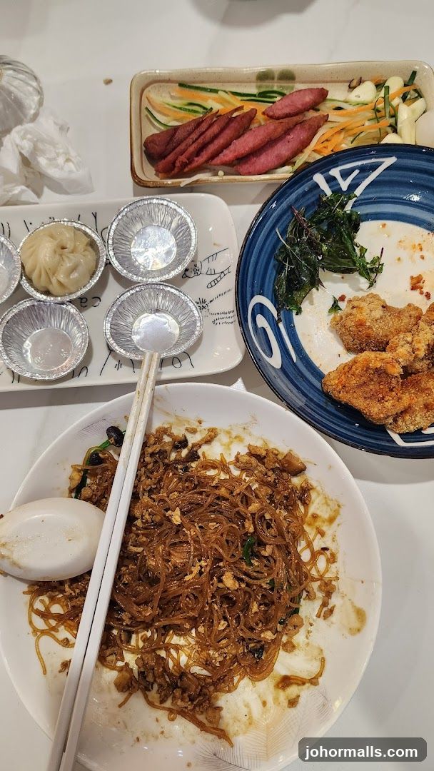 Table with partially eaten food