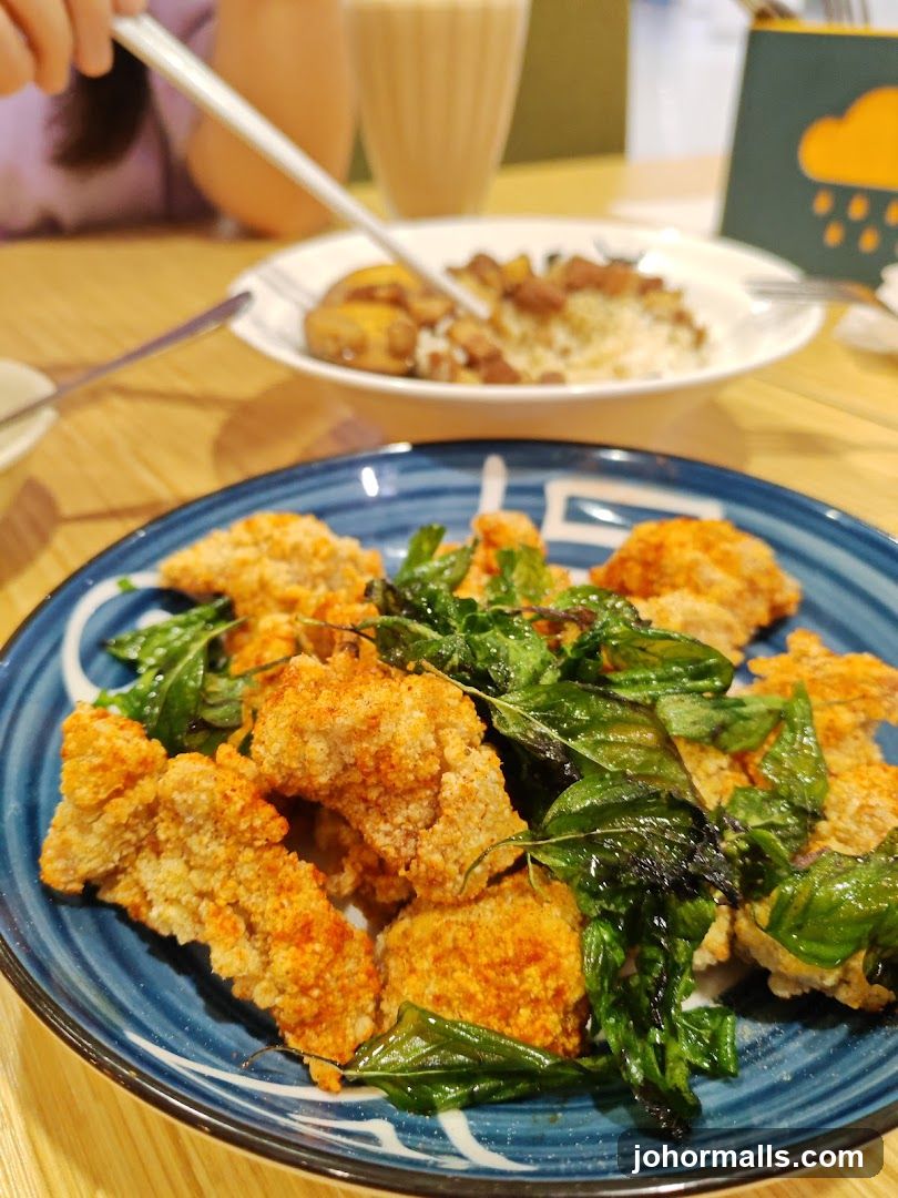 Fried Chicken with Basil