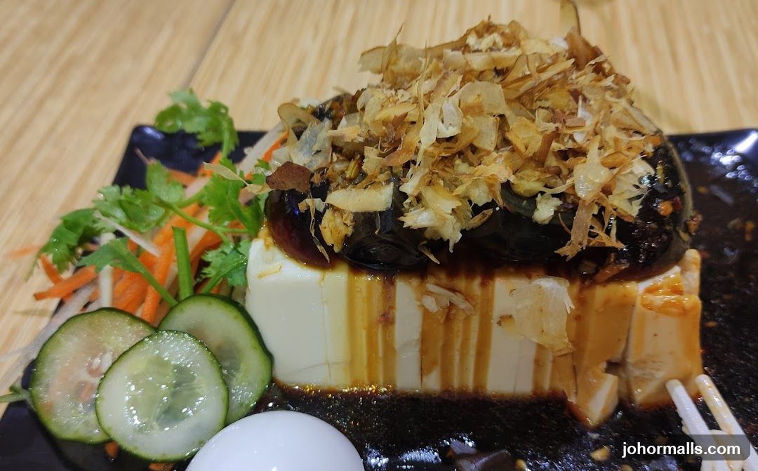 Tofu with Century Egg and Bonito Flakes