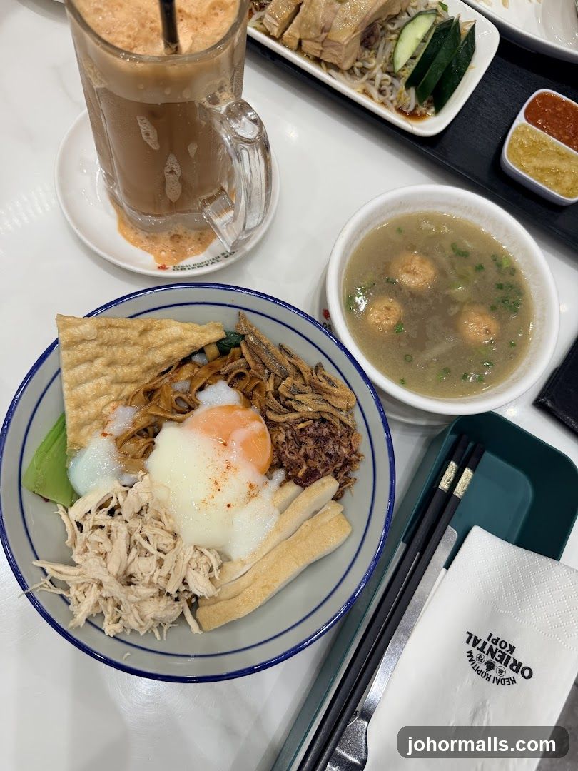 Asian Meal with Drink