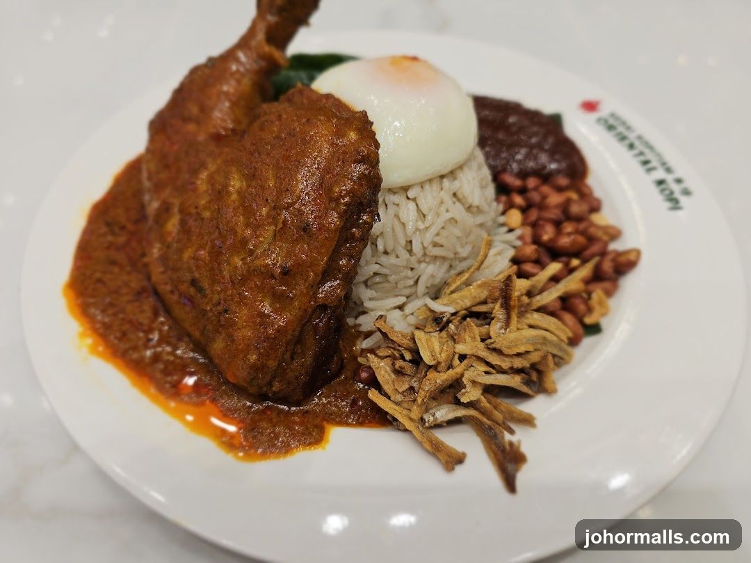Nasi Lemak with Fried Chicken