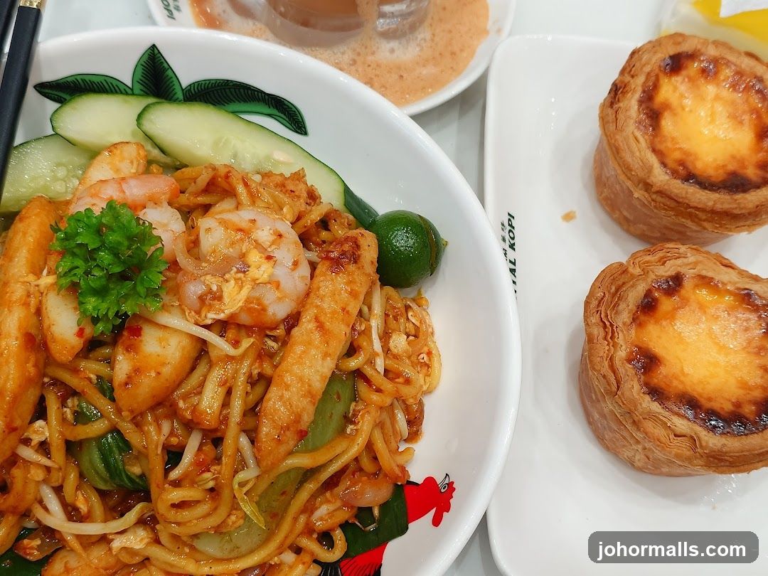 Noodles and Egg Tarts