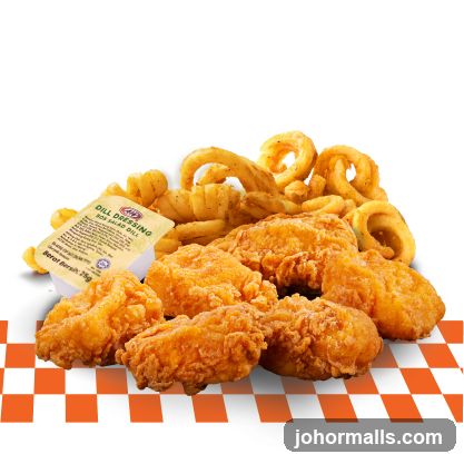 Fried Chicken and Curly Fries
