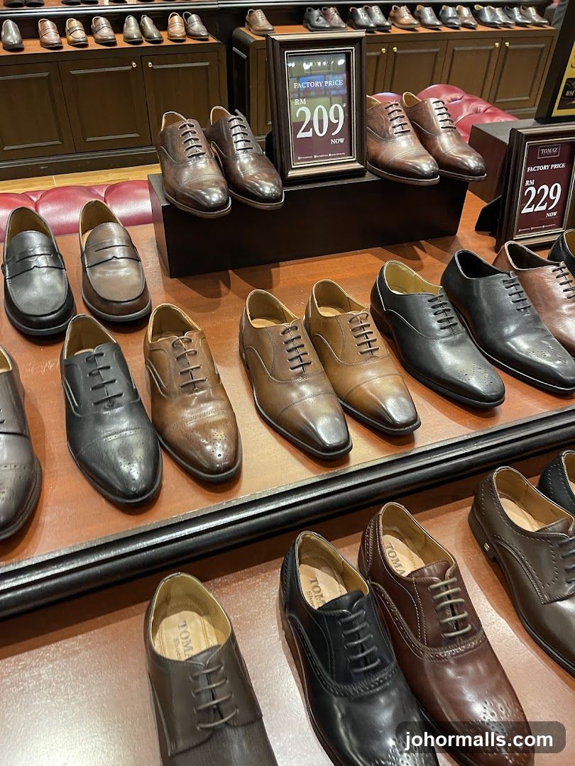 Men's Dress Shoes Display